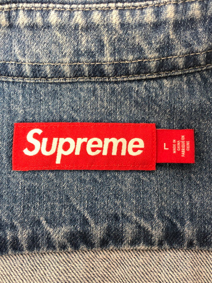 【中古品】【メンズ】 SUPREME シュプリーム 23FW SMALL BOX DENIM SHIRT スモール ボックス デニム シャツ 長袖シャツ トップス 149-260610-rt-05-tagh サイズ：L カラー：インディゴ 万代Net店