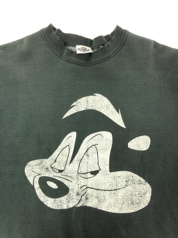 【現状渡し品】【メンズ】 ACME CLOTHING アクメ クロージング × WARNER BROS ワーナー ブラザーズ 90's PEPE LE PEW SWEATSHIRT スウェットシャツ 146-260611-rt-28-tagh サイズ：不明 下記参照 カラー：ブラック 万代Net店