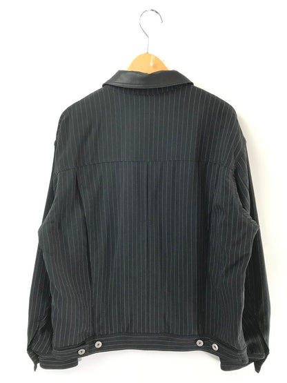 【中古美品】【メンズ】 HARE ハレ DW ST TRACKER JACKET HA030034ST ダブルウィーブ ストライプ トラッカージャケット ライトアウター 147-260707-na-06-tagh サイズ：F カラー：ブラック 万代Net店