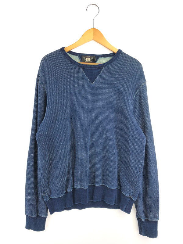 【中古品】【メンズ】 RRL ダブルアールエル SWEATSHIRT 782507594001 両V スウェット シャツ トレーナー トップス 145-260607-rt-25-tagh サイズ：L カラー：ブルー 万代Net店