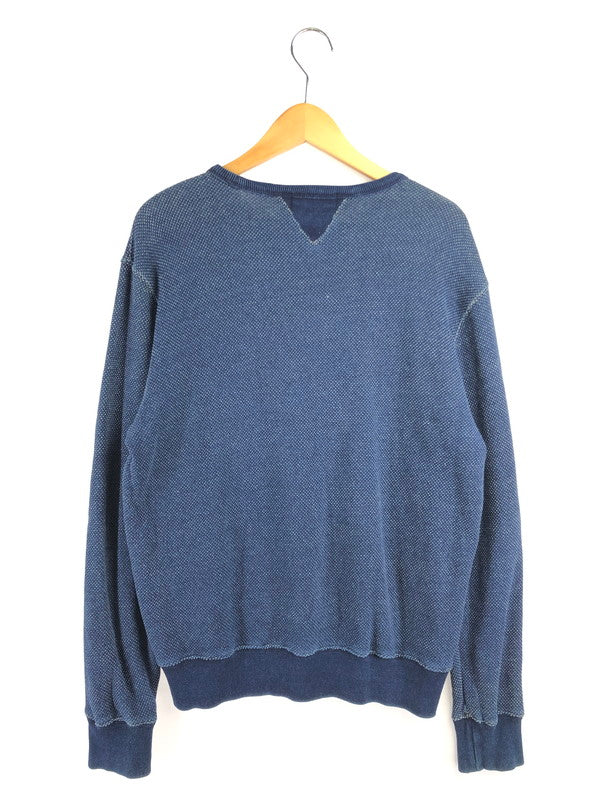 【中古品】【メンズ】 RRL ダブルアールエル SWEATSHIRT 782507594001 両V スウェット シャツ トレーナー トップス 145-260607-rt-25-tagh サイズ：L カラー：ブルー 万代Net店