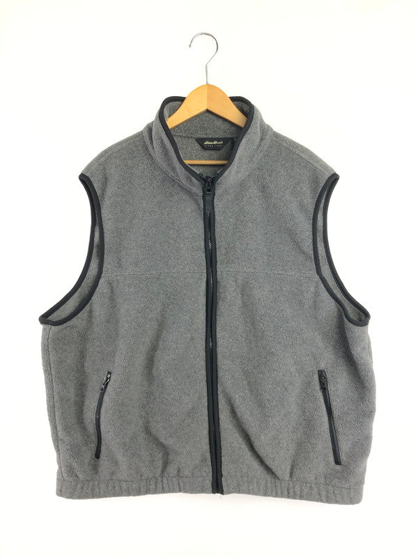【中古品】【メンズ】 EDDIE BAUER エディー バウアー 90's POLARTEC FLEECE VEST 90年代 ポーラテック フリース ベスト 黒タグ メキシコ製 146-260611-rt-11-tagh サイズ：XXL カラー：グレー 万代Net店
