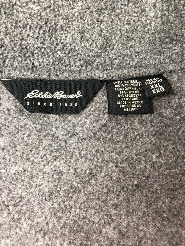 【中古品】【メンズ】 EDDIE BAUER エディー バウアー 90's POLARTEC FLEECE VEST 90年代 ポーラテック フリース ベスト 黒タグ メキシコ製 146-260611-rt-11-tagh サイズ：XXL カラー：グレー 万代Net店
