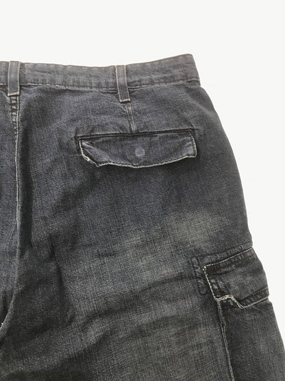 【中古品】【メンズ】 POLO JEANS COMPANY ポロジーンズ カンパニー CARGO DENIM SHORTS カーゴデニム ショート パンツ メキシコ製 ボトムス 157-260607-rt-15-tagh サイズ：34 カラー：インディゴ 万代Net店