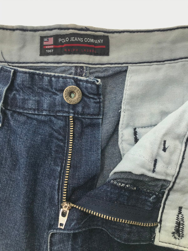 【中古品】【メンズ】 POLO JEANS COMPANY ポロジーンズ カンパニー CARGO DENIM SHORTS カーゴデニム ショート パンツ メキシコ製 ボトムス 157-260607-rt-15-tagh サイズ：34 カラー：インディゴ 万代Net店