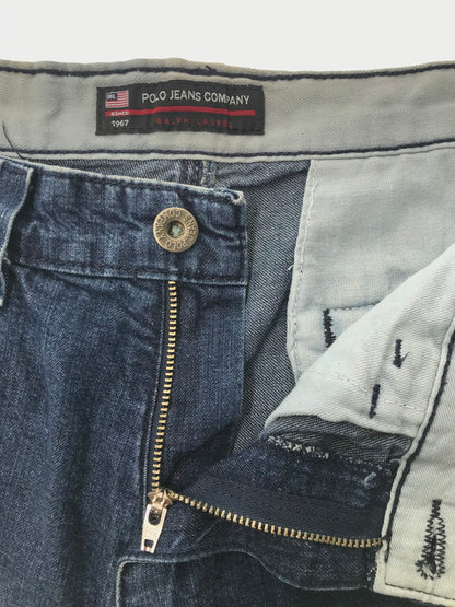 【中古品】【メンズ】 POLO JEANS COMPANY ポロジーンズ カンパニー CARGO DENIM SHORTS カーゴデニム ショート パンツ メキシコ製 ボトムス 157-260607-rt-15-tagh サイズ：34 カラー：インディゴ 万代Net店