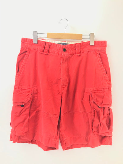 【中古品】【メンズ】 POLO RALPH LAUREN ポロ ラルフ ローレン 90's CARGO SHORTS 90年代 カーゴ ショートパンツ ボトムス 157-260607-rt-11-tagh サイズ：34 カラー：レッド 万代Net店