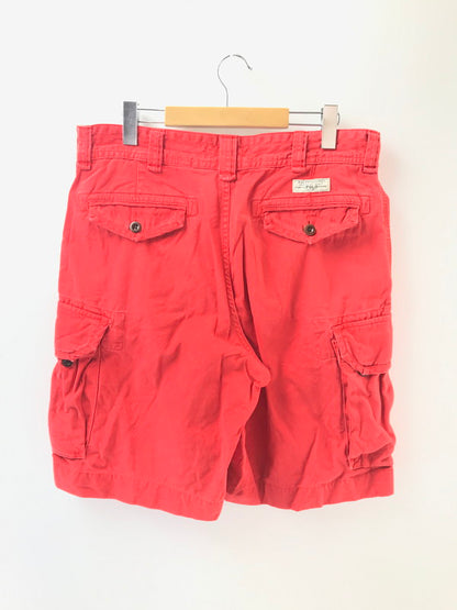 【中古品】【メンズ】 POLO RALPH LAUREN ポロ ラルフ ローレン 90's CARGO SHORTS 90年代 カーゴ ショートパンツ ボトムス 157-260607-rt-11-tagh サイズ：34 カラー：レッド 万代Net店