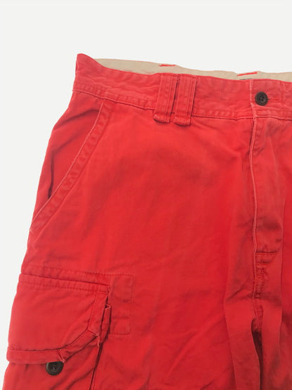 【中古品】【メンズ】 POLO RALPH LAUREN ポロ ラルフ ローレン 90's CARGO SHORTS 90年代 カーゴ ショートパンツ ボトムス 157-260607-rt-11-tagh サイズ：34 カラー：レッド 万代Net店