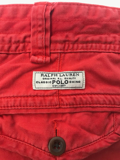 【中古品】【メンズ】 POLO RALPH LAUREN ポロ ラルフ ローレン 90's CARGO SHORTS 90年代 カーゴ ショートパンツ ボトムス 157-260607-rt-11-tagh サイズ：34 カラー：レッド 万代Net店