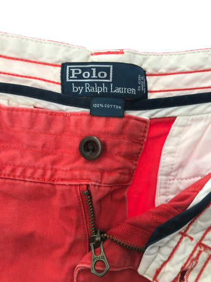 【中古品】【メンズ】 POLO RALPH LAUREN ポロ ラルフ ローレン 90's CARGO SHORTS 90年代 カーゴ ショートパンツ ボトムス 157-260607-rt-11-tagh サイズ：34 カラー：レッド 万代Net店
