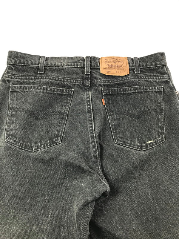 【中古品】【メンズ】 LEVI'S リーバイス 90's 550 BLACK DENIM PANTS 40550-4159 USA製 オレンジタブ 93年製 ブラック デニム パンツ ジーンズ 157-260627-rt-20-tagh サイズ：W36 カラー：インディゴ 万代Net店