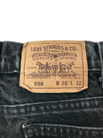 【中古品】【メンズ】 LEVI'S リーバイス 90's 550 BLACK DENIM PANTS 40550-4159 USA製 オレンジタブ 93年製 ブラック デニム パンツ ジーンズ 157-260627-rt-20-tagh サイズ：W36 カラー：インディゴ 万代Net店