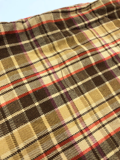 【中古品】【メンズ】 RALPH LAUREN ラルフローレン SPORT CARRINGTON スポーツ キャリンントン 90's LS FLANNEL WORK SHIRT 90年代 フランネルシャツ シャツ 146-260611-rt-15-tagh サイズ：XXL カラー：ブラウン 万代Net店
