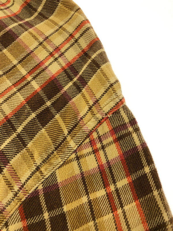 【中古品】【メンズ】 RALPH LAUREN ラルフローレン SPORT CARRINGTON スポーツ キャリンントン 90's LS FLANNEL WORK SHIRT 90年代 フランネルシャツ シャツ 146-260611-rt-15-tagh サイズ：XXL カラー：ブラウン 万代Net店