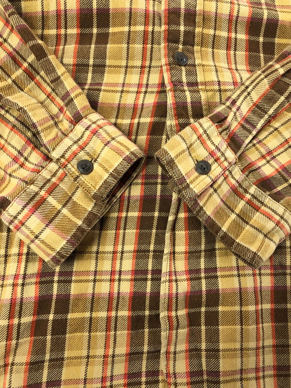 【中古品】【メンズ】 RALPH LAUREN ラルフローレン SPORT CARRINGTON スポーツ キャリンントン 90's LS FLANNEL WORK SHIRT 90年代 フランネルシャツ シャツ 146-260611-rt-15-tagh サイズ：XXL カラー：ブラウン 万代Net店