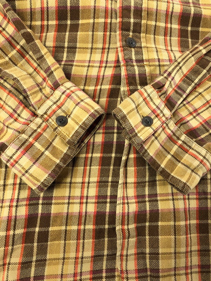 【中古品】【メンズ】 RALPH LAUREN ラルフローレン SPORT CARRINGTON スポーツ キャリンントン 90's LS FLANNEL WORK SHIRT 90年代 フランネルシャツ シャツ 146-260611-rt-15-tagh サイズ：XXL カラー：ブラウン 万代Net店