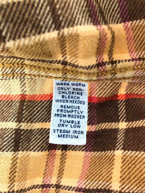 【中古品】【メンズ】 RALPH LAUREN ラルフローレン SPORT CARRINGTON スポーツ キャリンントン 90's LS FLANNEL WORK SHIRT 90年代 フランネルシャツ シャツ 146-260611-rt-15-tagh サイズ：XXL カラー：ブラウン 万代Net店