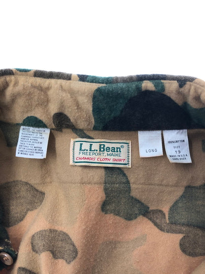 【中古品】【メンズ】 L.L.BEAN エルエルビーン 80's CHAMOIS CLOTH SHIRT 80年代 シャモア クロス シャツ トップス ヴィンテージ 146-260628-rt-01-tagh カラー：ベージュ系 万代Net店