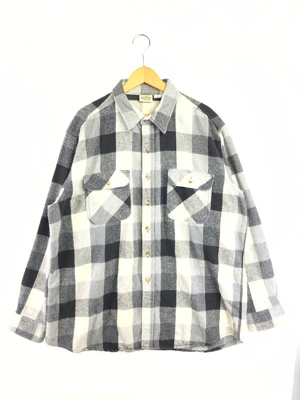 【中古品】【メンズ】 FIVE BROTHER ファイブ ブラザーズ 90's LS FLANNEL SHIRT 90年代 ロングスリーブ フランネル シャツ トップス 146-260611-rt-13-tagh サイズ：2XL カラー：グレー 万代Net店