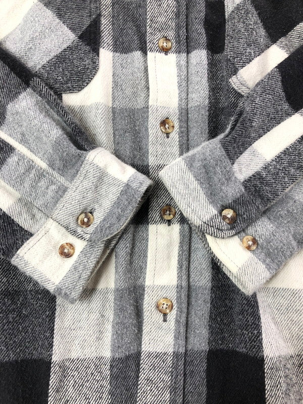 【中古品】【メンズ】 FIVE BROTHER ファイブ ブラザーズ 90's LS FLANNEL SHIRT 90年代 ロングスリーブ フランネル シャツ トップス 146-260611-rt-13-tagh サイズ：2XL カラー：グレー 万代Net店
