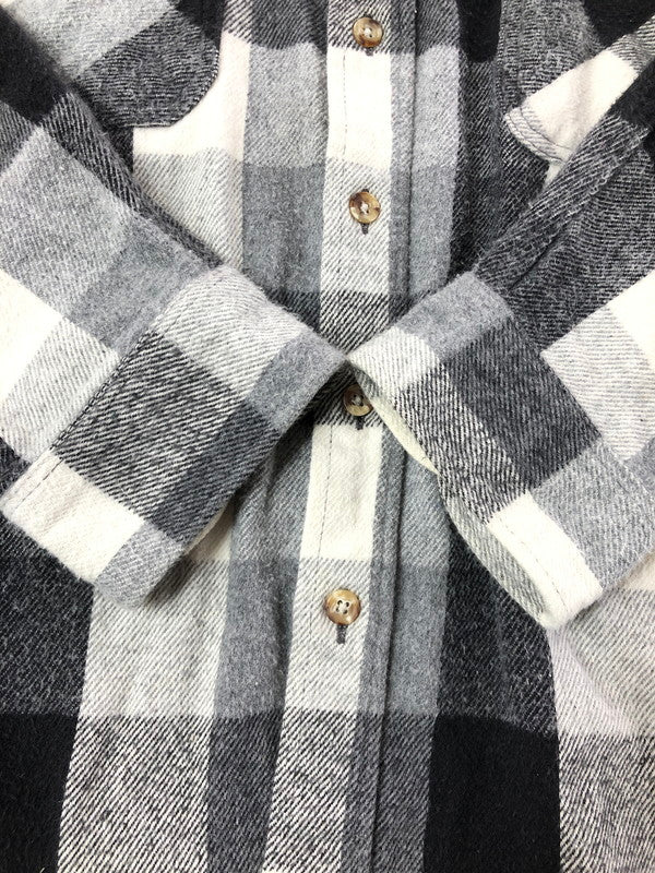 【中古品】【メンズ】 FIVE BROTHER ファイブ ブラザーズ 90's LS FLANNEL SHIRT 90年代 ロングスリーブ フランネル シャツ トップス 146-260611-rt-13-tagh サイズ：2XL カラー：グレー 万代Net店