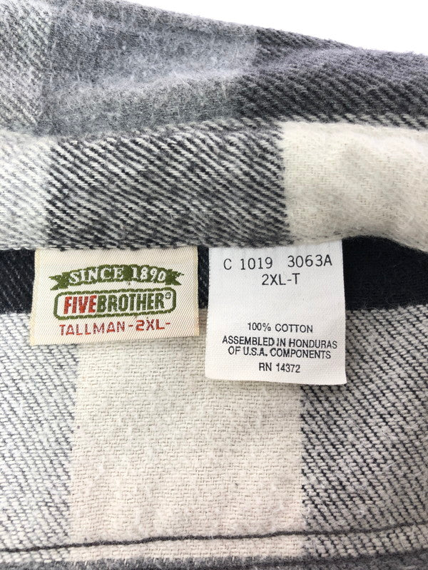 【中古品】【メンズ】 FIVE BROTHER ファイブ ブラザーズ 90's LS FLANNEL SHIRT 90年代 ロングスリーブ フランネル シャツ トップス 146-260611-rt-13-tagh サイズ：2XL カラー：グレー 万代Net店