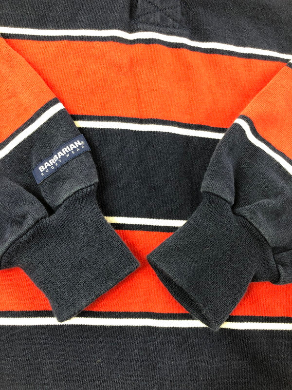 【中古品】【メンズ】 BARBARIAN バーバリアン LS RUGGER SHIRT カナダ製 ロングスリーブ レギュラー シャツ トップス 144-260611-rt-16-tagh サイズ：XL カラー：ネイビー/レッド 万代Net店