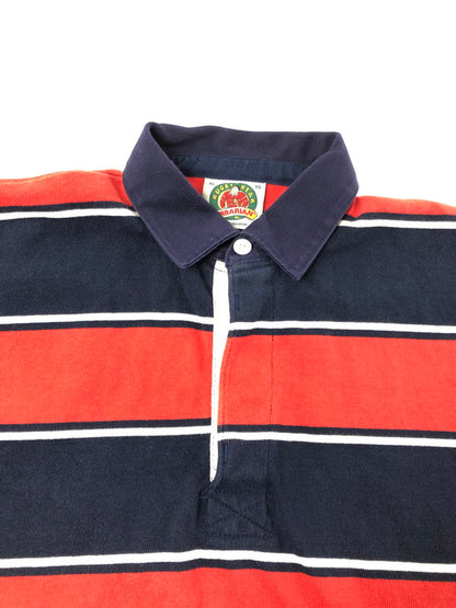【中古品】【メンズ】 BARBARIAN バーバリアン LS RUGGER SHIRT カナダ製 ロングスリーブ レギュラー シャツ トップス 144-260611-rt-16-tagh サイズ：XL カラー：ネイビー/レッド 万代Net店