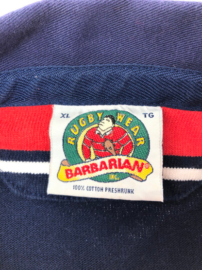 【中古品】【メンズ】 BARBARIAN バーバリアン LS RUGGER SHIRT カナダ製 ロングスリーブ レギュラー シャツ トップス 144-260611-rt-16-tagh サイズ：XL カラー：ネイビー/レッド 万代Net店