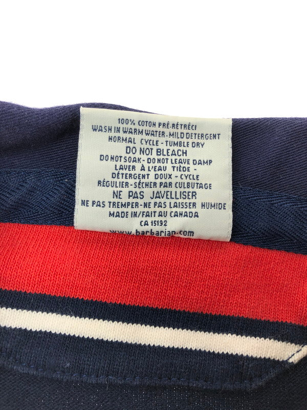 【中古品】【メンズ】 BARBARIAN バーバリアン LS RUGGER SHIRT カナダ製 ロングスリーブ レギュラー シャツ トップス 144-260611-rt-16-tagh サイズ：XL カラー：ネイビー/レッド 万代Net店