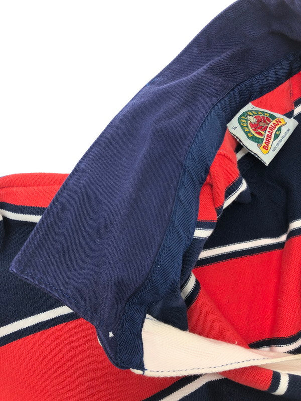 【中古品】【メンズ】 BARBARIAN バーバリアン LS RUGGER SHIRT カナダ製 ロングスリーブ レギュラー シャツ トップス 144-260611-rt-16-tagh サイズ：XL カラー：ネイビー/レッド 万代Net店
