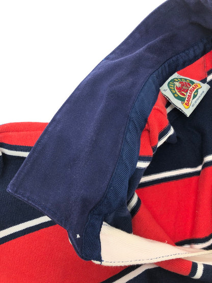 【中古品】【メンズ】 BARBARIAN バーバリアン LS RUGGER SHIRT カナダ製 ロングスリーブ レギュラー シャツ トップス 144-260611-rt-16-tagh サイズ：XL カラー：ネイビー/レッド 万代Net店