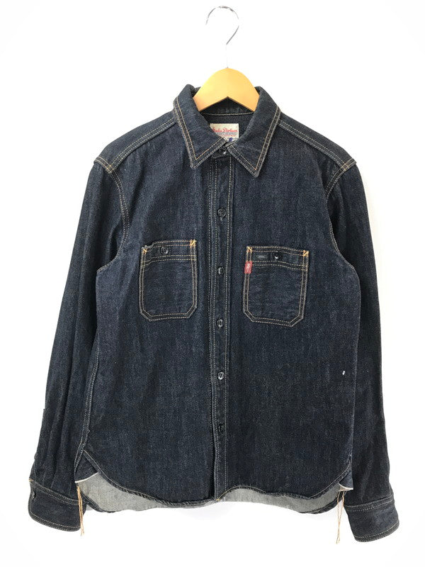【中古品】【メンズ】 STUDIO D'ARTISAN ステュディオ ダルチザン DENIM WORK SHIRT D5335 デニム ワークシャツ 長袖シャツ 145-260707-na-03-tagh サイズ：L カラー：インディゴ 万代Net店