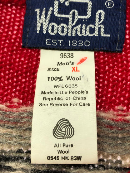 【現状渡し品】【メンズ】 WOOLRICH ウールリッチ 80's WOOL KNIT SWEATER DUCK 9638 80年代 ウールニット セーター ヴィンテージ トップス 146-260913-rt-13-tagh サイズ：XL カラー：ブラック/レッド 万代Net店