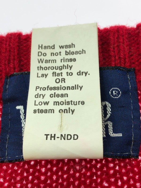 【現状渡し品】【メンズ】 WOOLRICH ウールリッチ 80's WOOL KNIT SWEATER DUCK 9638 80年代 ウールニット セーター ヴィンテージ トップス 146-260913-rt-13-tagh サイズ：XL カラー：ブラック/レッド 万代Net店