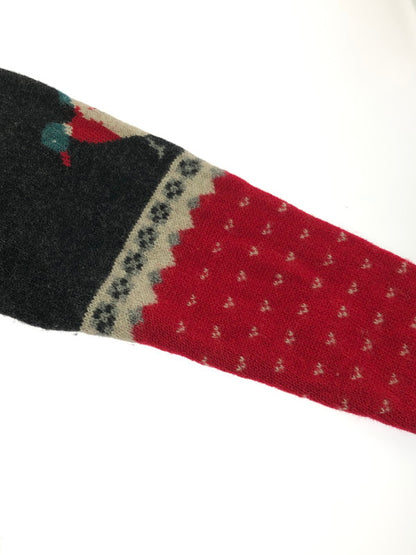 【現状渡し品】【メンズ】 WOOLRICH ウールリッチ 80's WOOL KNIT SWEATER DUCK 9638 80年代 ウールニット セーター ヴィンテージ トップス 146-260913-rt-13-tagh サイズ：XL カラー：ブラック/レッド 万代Net店