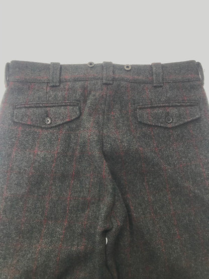 【中古品】【メンズ】 WOOLRICH ウールリッチ WOOL STRIPE PANTS 1990 USA製 ウール ストライプ パンツ ボトムス 157-260607-rt-12-tagh サイズ：36 カラー：グレー 万代Net店