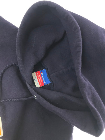 【中古品】【メンズ】 CHAMPION チャンピオン 00's EMERSON COLLEGE HOODIE PURPLE フロント ロゴ フーディー パーカー トップス 146-260917-rt-31-tagh サイズ：XL カラー：パープル 万代Net店