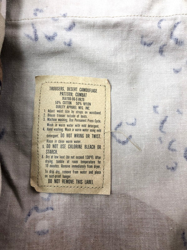 【中古品】【メンズ】 US ARMY アメリカ軍 80's CARGO PANTS 8415-01-102-9134 86年製 カーゴパンツ ボトムス 157-260621-rt-19-tagh サイズ：L カラー：ベージュ 万代Net店