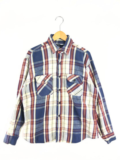 【中古品】【メンズ】 FIVE BROTHER ファイブ ブラザーズ 70～80's LS FLANNEL SHIRT 70～80年代 ロングスリーブ フランネル シャツ USA製 トップス 146-260611-rt-14-tagh サイズ：L カラー：ネイビー 万代Net店