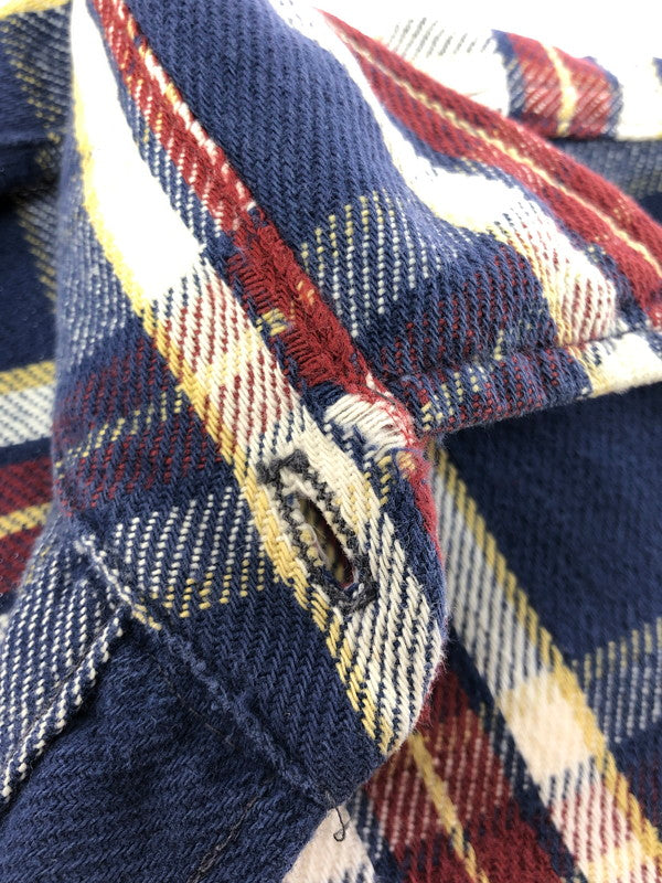 【中古品】【メンズ】 FIVE BROTHER ファイブ ブラザーズ 70～80's LS FLANNEL SHIRT 70～80年代 ロングスリーブ フランネル シャツ USA製 トップス 146-260611-rt-14-tagh サイズ：L カラー：ネイビー 万代Net店