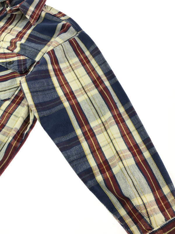 【中古品】【メンズ】 FIVE BROTHER ファイブ ブラザーズ 70～80's LS FLANNEL SHIRT 70～80年代 ロングスリーブ フランネル シャツ USA製 トップス 146-260611-rt-14-tagh サイズ：L カラー：ネイビー 万代Net店