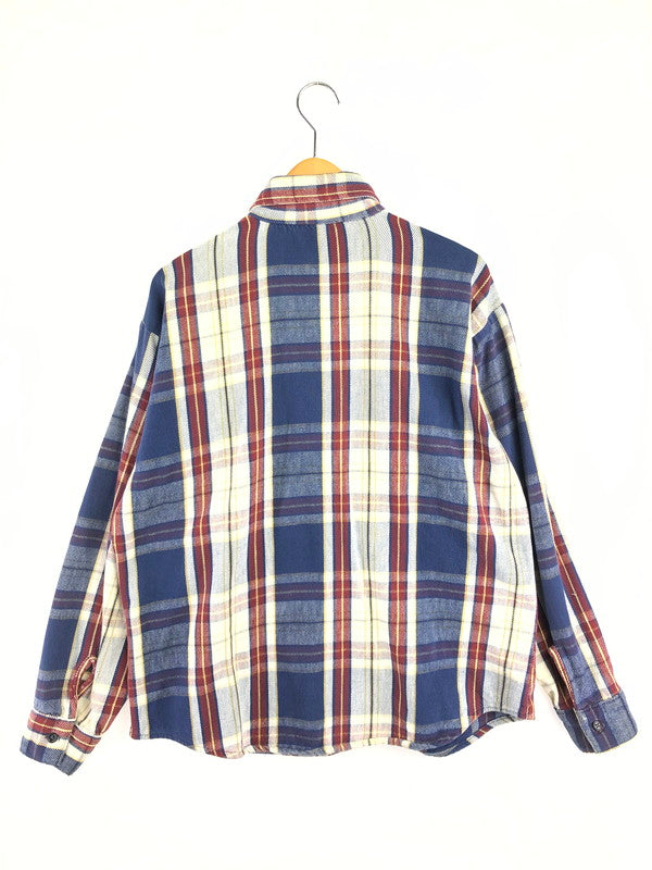 【中古品】【メンズ】 FIVE BROTHER ファイブ ブラザーズ 70～80's LS FLANNEL SHIRT 70～80年代 ロングスリーブ フランネル シャツ USA製 トップス 146-260611-rt-14-tagh サイズ：L カラー：ネイビー 万代Net店