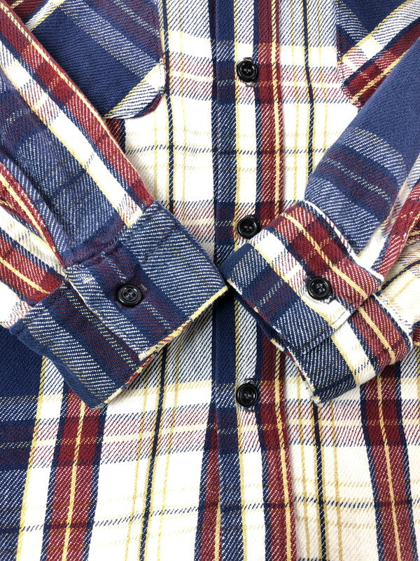 【中古品】【メンズ】 FIVE BROTHER ファイブ ブラザーズ 70～80's LS FLANNEL SHIRT 70～80年代 ロングスリーブ フランネル シャツ USA製 トップス 146-260611-rt-14-tagh サイズ：L カラー：ネイビー 万代Net店