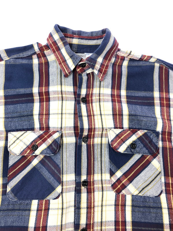 【中古品】【メンズ】 FIVE BROTHER ファイブ ブラザーズ 70～80's LS FLANNEL SHIRT 70～80年代 ロングスリーブ フランネル シャツ USA製 トップス 146-260611-rt-14-tagh サイズ：L カラー：ネイビー 万代Net店