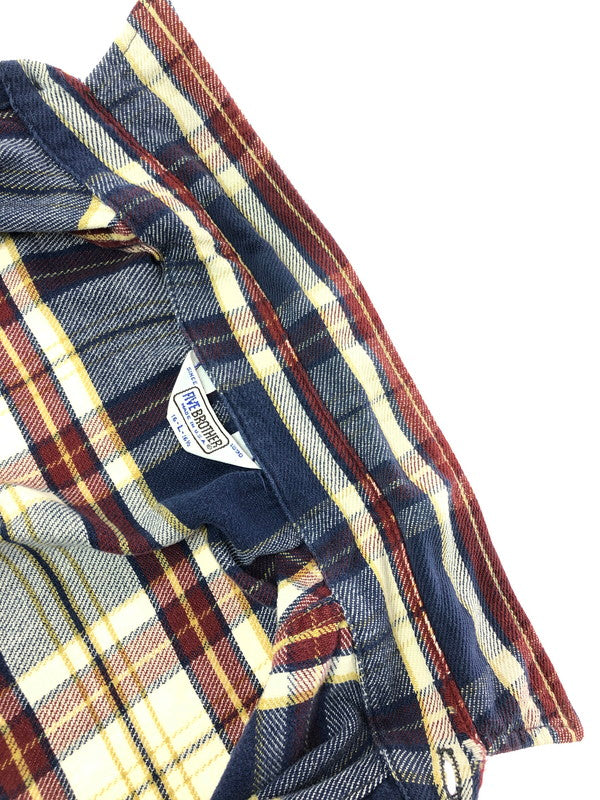 【中古品】【メンズ】 FIVE BROTHER ファイブ ブラザーズ 70～80's LS FLANNEL SHIRT 70～80年代 ロングスリーブ フランネル シャツ USA製 トップス 146-260611-rt-14-tagh サイズ：L カラー：ネイビー 万代Net店
