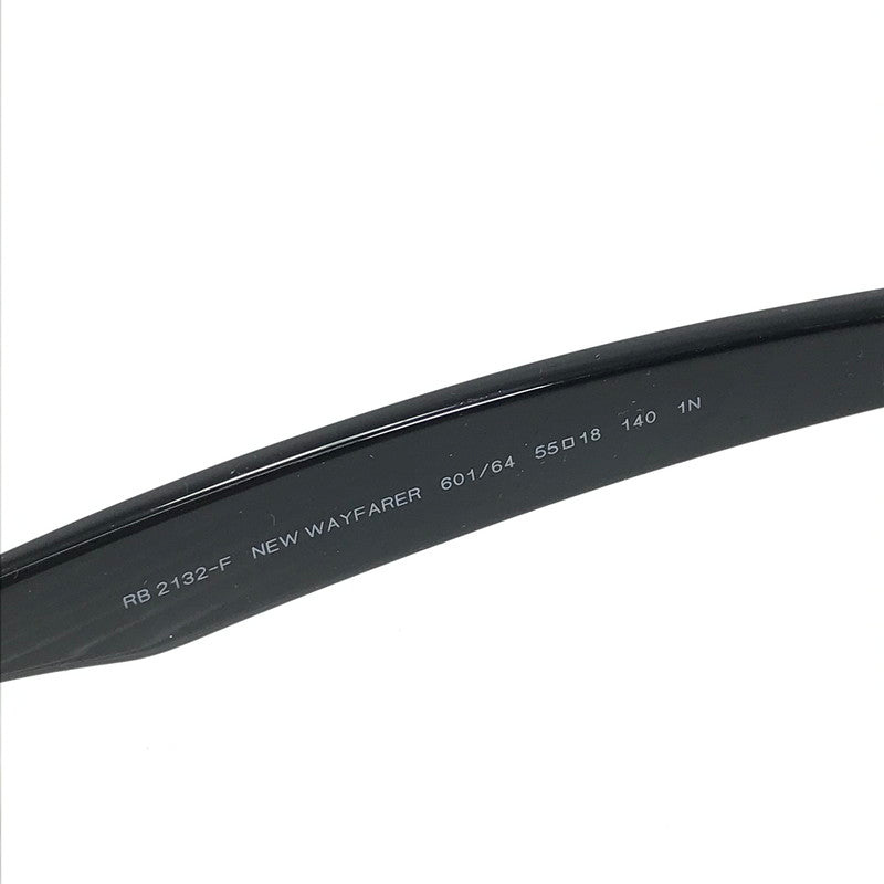 【中古品】【メンズ】 RAY-BAN レイバン NEW WAYFARER CLASSIC RB2132-F ニューウェイファーラー クラシック サングラス アイウェア アクセサリー 203-260608-na-01-tagh サイズ：55ロ18 140 カラー：ブラック/ブルー 万代Net店