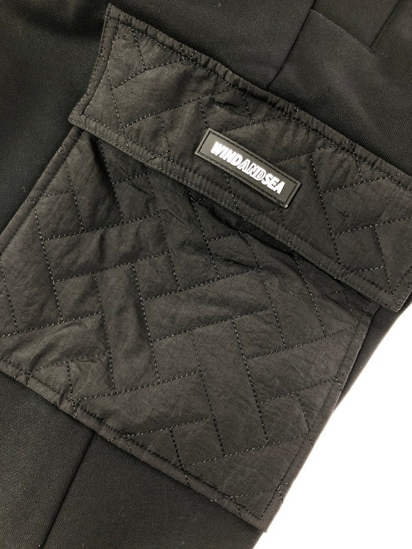 【中古美品】【メンズ】 WIND AND SEA ウィンダンシー 23SS QUILTING SWEAT CARGO PANTS WDS-O-GEN-23-Q2-PT-03 キルティング スウェット パンツ ボトムス 153-260624-rt-24-tagh サイズ：M カラー：ブラック 万代Net店
