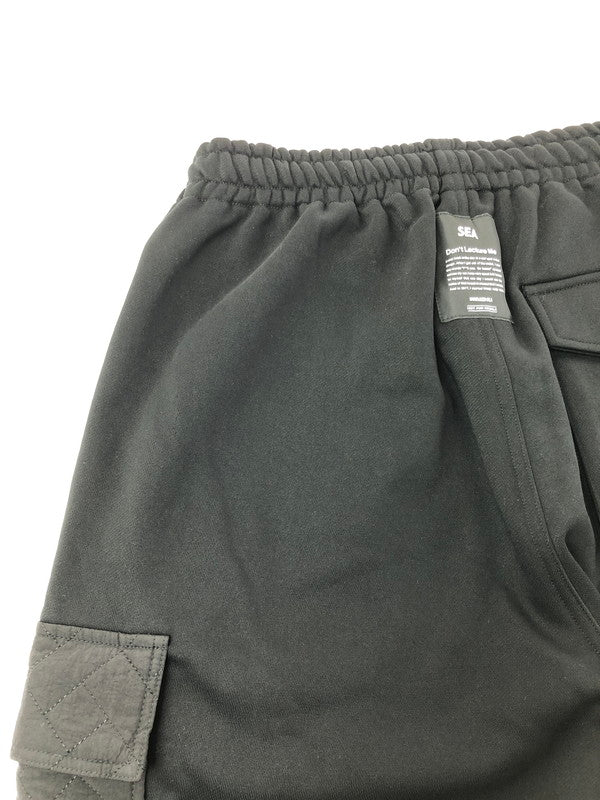 【中古美品】【メンズ】 WIND AND SEA ウィンダンシー 23SS QUILTING SWEAT CARGO PANTS WDS-O-GEN-23-Q2-PT-03 キルティング スウェット パンツ ボトムス 153-260624-rt-24-tagh サイズ：M カラー：ブラック 万代Net店
